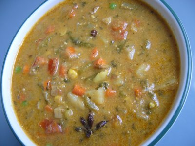 Mixed Vegetable Masala recipe at DesiRecipes