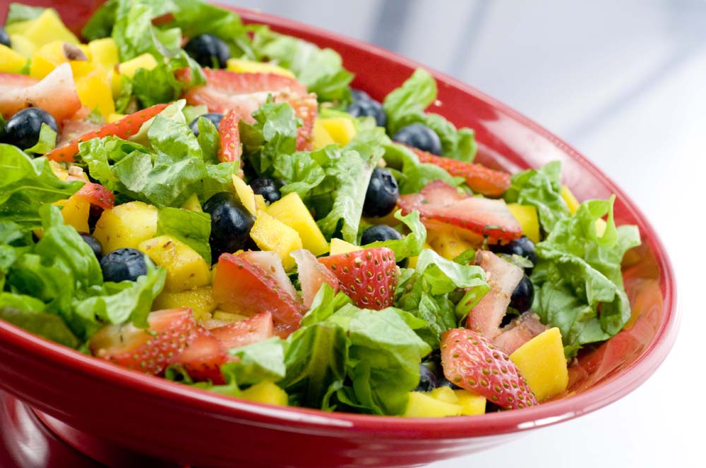 Mango N Berries' Salad recipe at DesiRecipes
