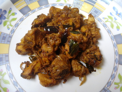 Quick Fry Chicken Masala recipe at DesiRecipes