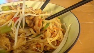 Chicken Satay Noodles recipe at DesiRecipes