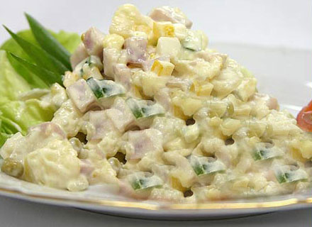 Simple Russian Salad recipe at DesiRecipes