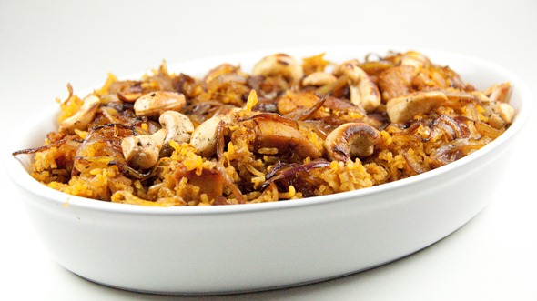 King Prawn Pulao recipe at DesiRecipes