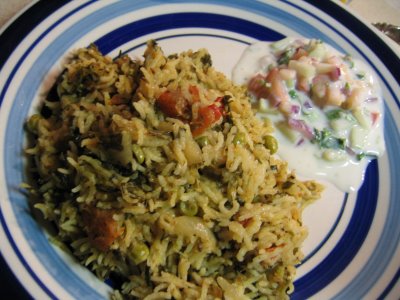 Methi Pulao recipe at DesiRecipes