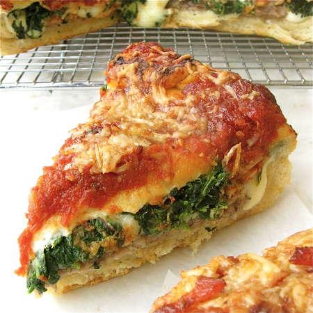 Stuffed Pizza recipe at DesiRecipes