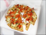 SIMPLEST VEGETABLE CHICKEN CHEESE PIZZA at DesiRecipes.com