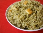 Palak (Spinach) Rice at DesiRecipes.com