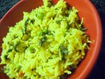 SPICY GREEN RICE at DesiRecipes.com