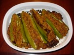 FRIED QEEMA WITH STUFFED GREEN CHILLIES at DesiRecipes.com